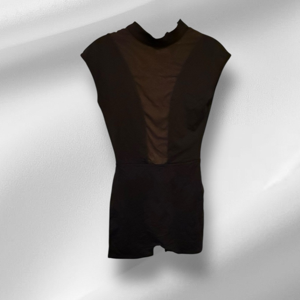 RP Black Athletic Shorts Romper‎